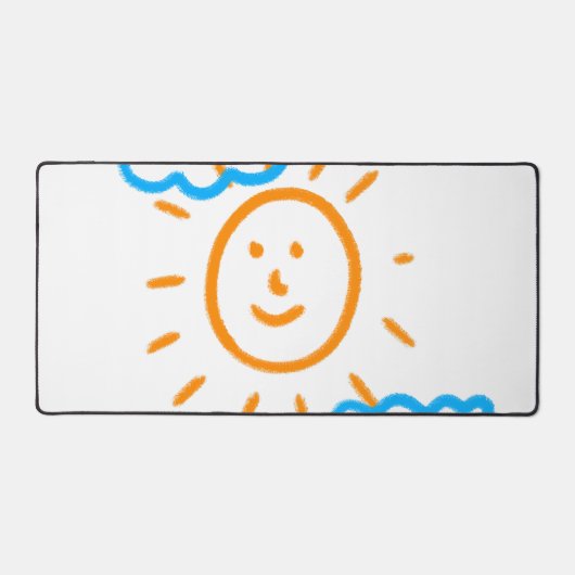 アップロード子供スケッチ子アートワークを次に変換 デスクマット (正面)