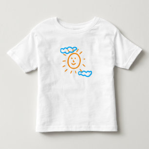 アップロード子供スケッチ子アートワークを次に変換 トドラーTシャツ