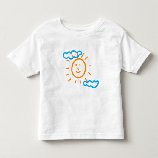 アップロード子供スケッチ子アートワークを次に変換 トドラーTシャツ (正面)