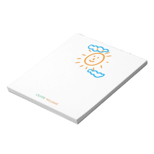 アップロード子供スケッチ子アートワークを次に変換 ノートパッド (回転)