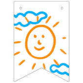 アップロード子供スケッチ子アートワークを次に変換 バンティングフラッグ (第3の旗)