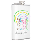 アップロード子供スケッチ子アートワークを次に変換 フラスク (右)