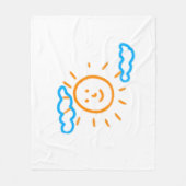 アップロード子供スケッチ子アートワークを次に変換 フリースブランケット (正面)