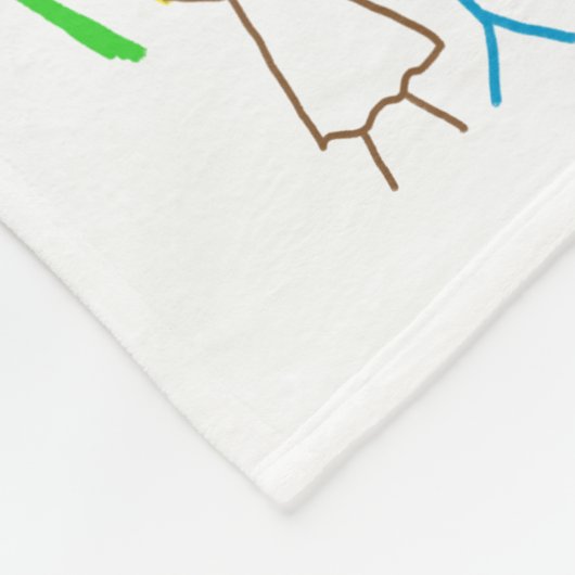 アップロード子供スケッチ子アートワークを次に変換 フリースブランケット (角)