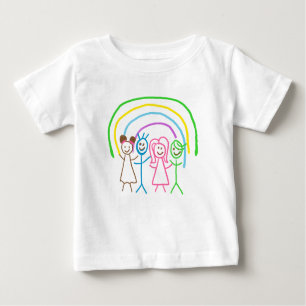アップロード子供スケッチ子アートワークを次に変換 ベビーTシャツ