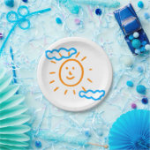 アップロード子供スケッチ子アートワークを次に変換 ペーパープレート (パーティー)