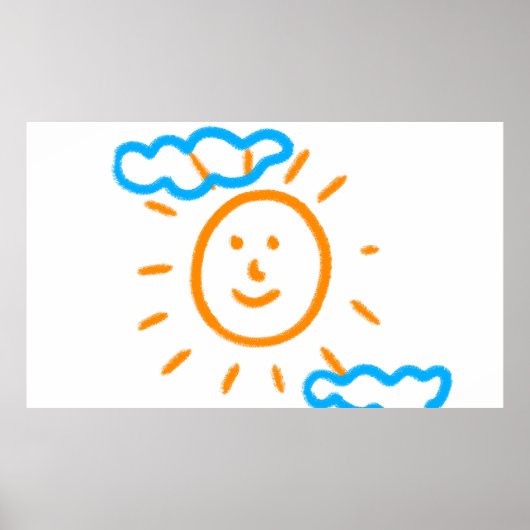 アップロード子供スケッチ子アートワークを次に変換 ポスター (正面)