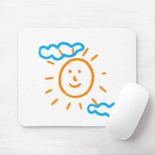 アップロード子供スケッチ子アートワークを次に変換 マウスパッド (マウス)