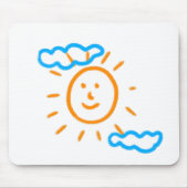 アップロード子供スケッチ子アートワークを次に変換 マウスパッド (正面)