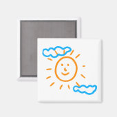 アップロード子供スケッチ子アートワークを次に変換 マグネット (正面/裏面)