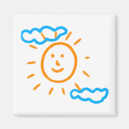 アップロード子供スケッチ子アートワークを次に変換 マグネット