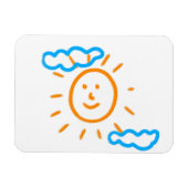 アップロード子供スケッチ子アートワークを次に変換 マグネット (横)