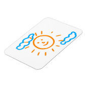 アップロード子供スケッチ子アートワークを次に変換 マグネット (左側)