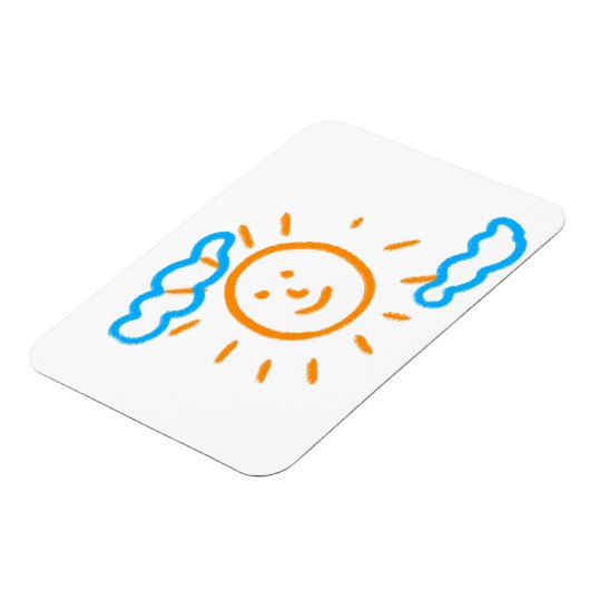 アップロード子供スケッチ子アートワークを次に変換 マグネット (左側)