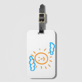 アップロード子供スケッチ子アートワークを次に変換 ラゲッジタグ (正面縦)