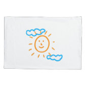 アップロード子供スケッチ子アートワークを次に変換 枕カバー (裏面)