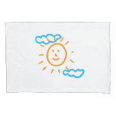 アップロード子供スケッチ子アートワークを次に変換 枕カバー (正面)