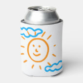 アップロード子供スケッチ子アートワークを次に変換 缶クーラー (缶正面)