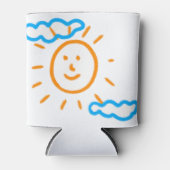 アップロード子供スケッチ子アートワークを次に変換 缶クーラー (正面)