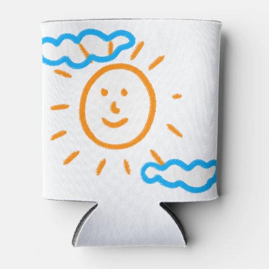 アップロード子供スケッチ子アートワークを次に変換 缶クーラー (正面)