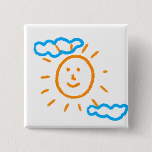 アップロード子供スケッチ子アートワークを次に変換 缶バッジ (正面)