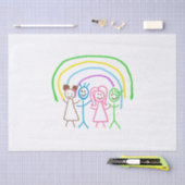 アップロード子供スケッチ子アートワークを次に変換 薄葉紙 (クラフト)