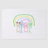 アップロード子供スケッチ子アートワークを次に変換 薄葉紙 (正面)