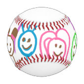 アップロード子供スケッチ子アートワークを次に変換 野球ボール (裏面)