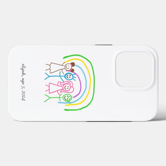 アップロード子供スケッチ子アートワークを次に変換 Case-Mate iPhoneケース (裏面 (横))