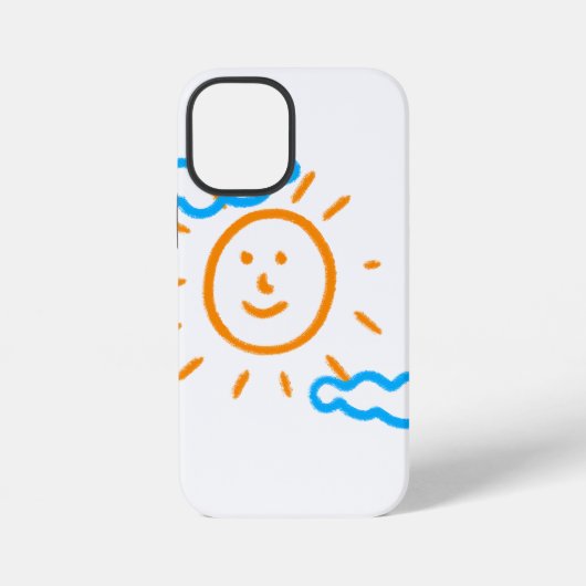 アップロード子供スケッチ子アートワークを次に変換 iPhoneケース (裏面)