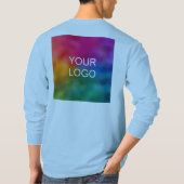 アップロード追加イメージロゴテンプレート両面メンズ Tシャツ (裏面)