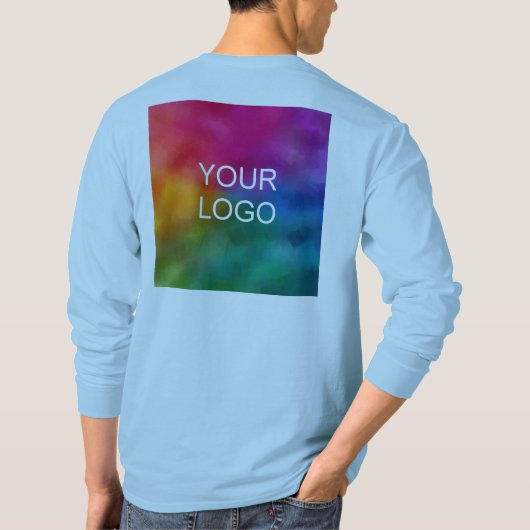 アップロード追加イメージロゴテンプレート両面メンズ Tシャツ (裏面)