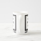 アップロード2枚の写真と追加文字-カスタマイズ写真 ボーンチャイナマグカップ (裏面)