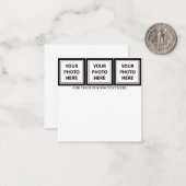 アップロード3枚の写真と追加文字-カスタマイズ写真 ノートカード (正面/裏面インサイチュ)