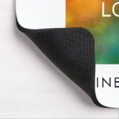 アップロードAdd Your Business Logoイメージ文字テンプレート マウスパッド (コーナー)