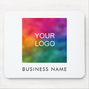アップロードAdd Your Business Logoイメージ文字テンプレート マウスパッド