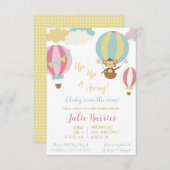 アップ、アップ、フライング！ 赤ちゃんが生まれます！ 招待状 (正面/裏面)