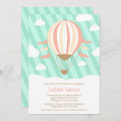 アップ·アップ·遠くにホット·エア·バルーン·バプテスマ·招待状 招待状 (正面/裏面)