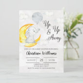 アップ&リトル·ワ遠くにン·グレー·ニュートラル·ベイビー·シャワー 招待状 (スタンド正面)