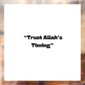 アッラーのタイミングを信頼する – イスラームミニマルステッカー ウィンドウサイン (シート2)