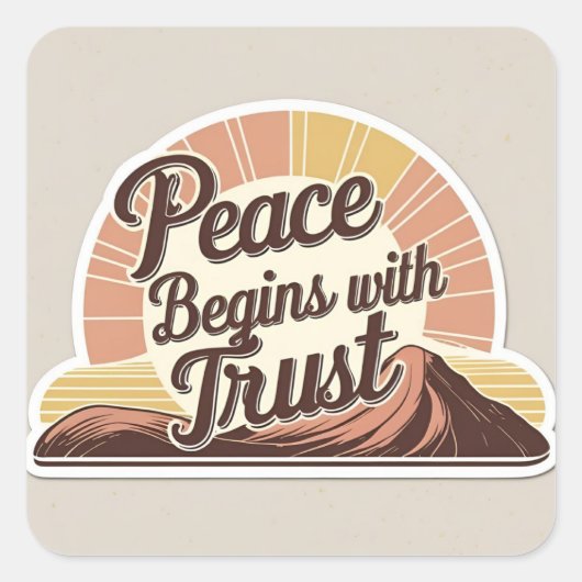 アッラーを信頼する スクエアシール (正面)