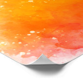 アッラー(アラビア語、抽象芸術色) ポスター (角)