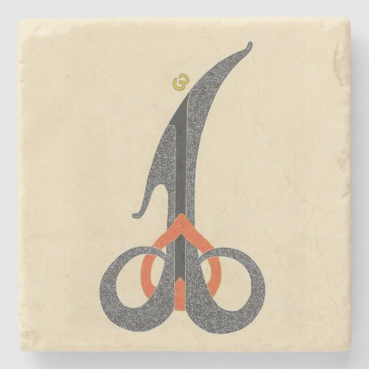 アッラー – 大理石コースター ストーンコースター (正面)