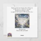 アッレリア彼は復活した水色のフローラ復活祭 シーズンカード (裏面)