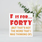 アティッおもしろいト40th誕生日ギャグギフト カード (スタンド正面)