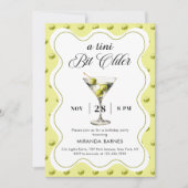 アティニビットより古いオリーブマルティーニ誕生日 招待状 (正面)