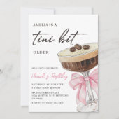 アティニビットより古いシックなエスプレッソマルティーニ誕生日 招待状 (正面)