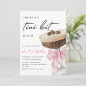 アティニビットより古いシックなエスプレッソマルティーニ誕生日 招待状 (スタンド正面)