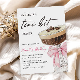 アティニビットより古いシックなエスプレッソマルティーニ誕生日 招待状