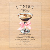 アティニビットより古いマルティニ誕生日招待状 アクリル招待状 (正面)